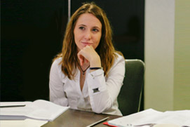 Kelly Donovan observes a mock class